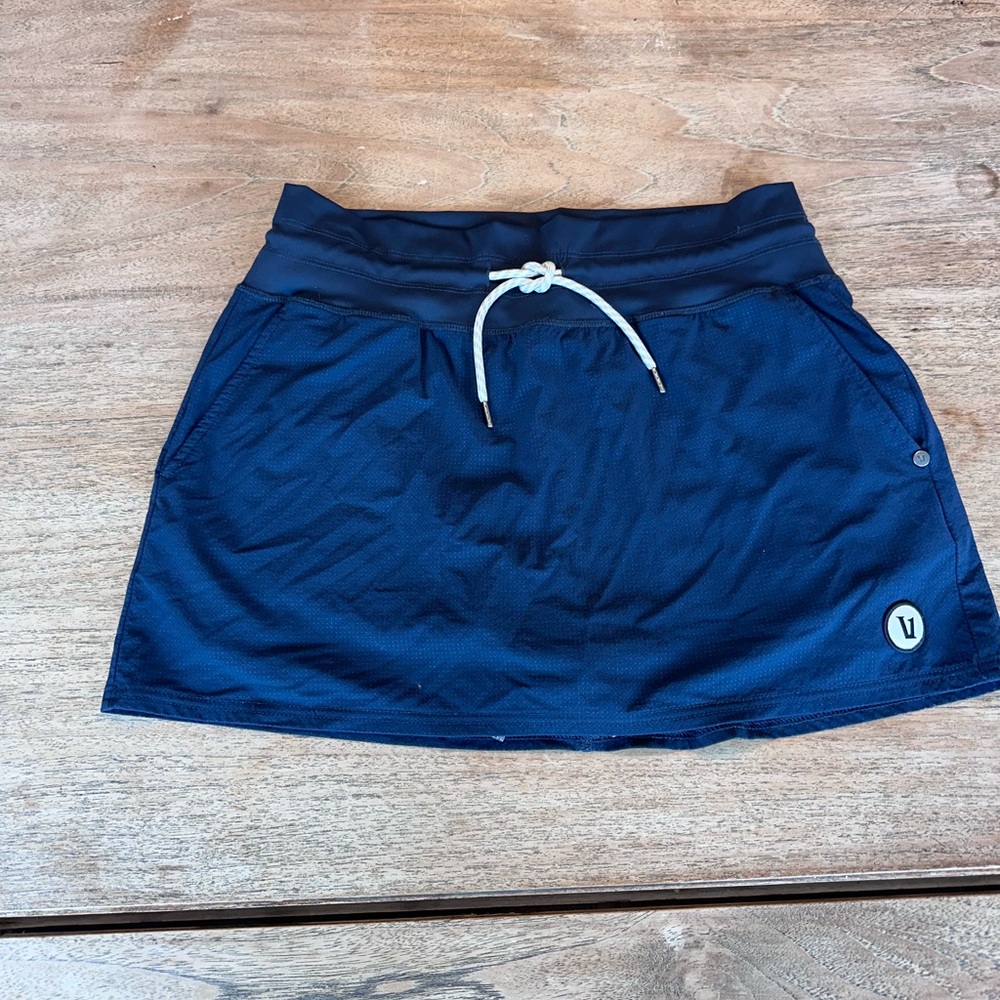 Vuori seabreeze Navy Skort with Drawstring by Vuori
